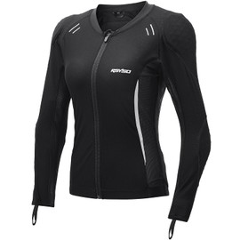 RSYSO Women's Armored Motorcycle Shirt with CE Certified Protective Mesh Jacket with Reflective Strips, All Season Motorcycle Riding Shirt for Motorcycle Bicycle Scooter Riding Gear