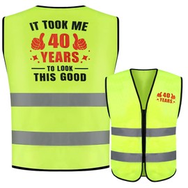 Fidqiog 40th Birthday Gifts for Men, Green Old Lives Still Matter Funny Gifts Decorative Favors, Reflective Vest Gift for Men, 40th Birthday Decorations for Men Women Funny Decor