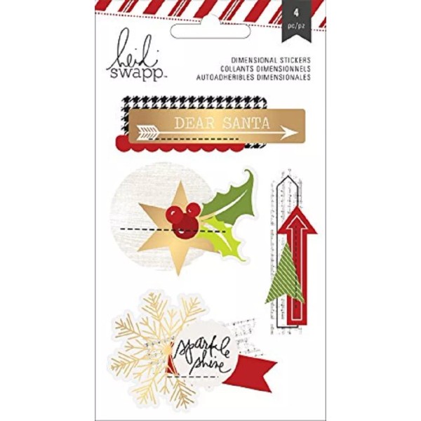 Heidi Swapp Oh What Fun Dimensional Acetate Gold Foil Scrapbook
