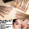 Set 40 Brochas Y Esponjas Maquillaje Profesional 40pcs Coffee