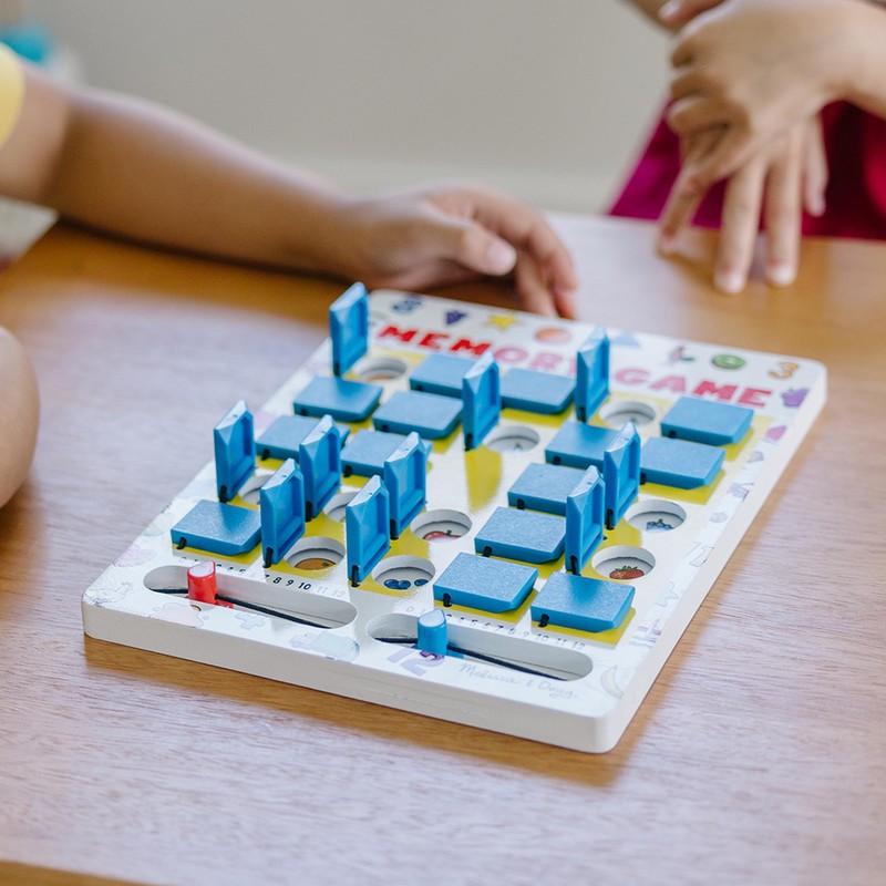 Melissa & Doug Flip-to-Win Portable Wooden Travel Game Board with