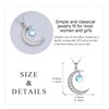 YAFEINI Moonstone Moon Necklace Sterling Silver Crescent Moon Pendant Necklace