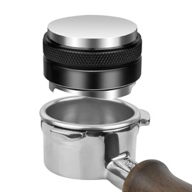 HuLuHouse Tamper de Café, Profundidad Ajustable en Ambos Lados，Herramienta de Martillo Ajustable Nivelador de Doble Cabeza para Polvo de Café(58mm)