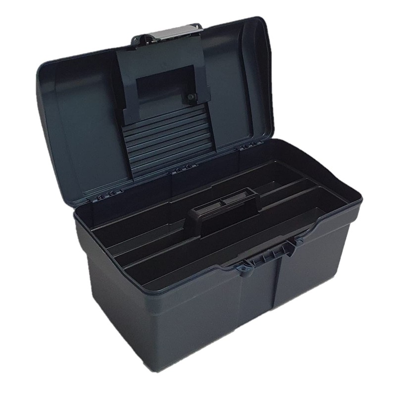Horse Grooming Box With Removable Tray In Navy Blue