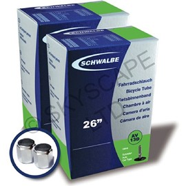 Schwalbe Unisex' s Inner Tube, Black, 26"