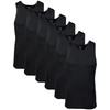 Gildan Gildan Men's A-Shirt Tanks, Multipack, Style G1104, Black (6-Pack),