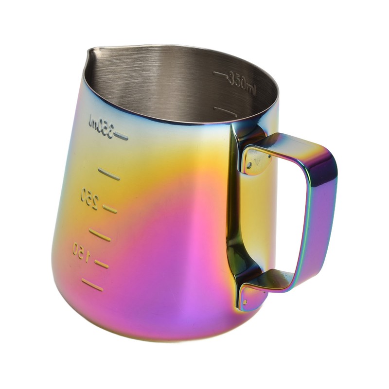 350ml Colorful Stainless Steel Coffee Milk Frothing Jug Garland Cup