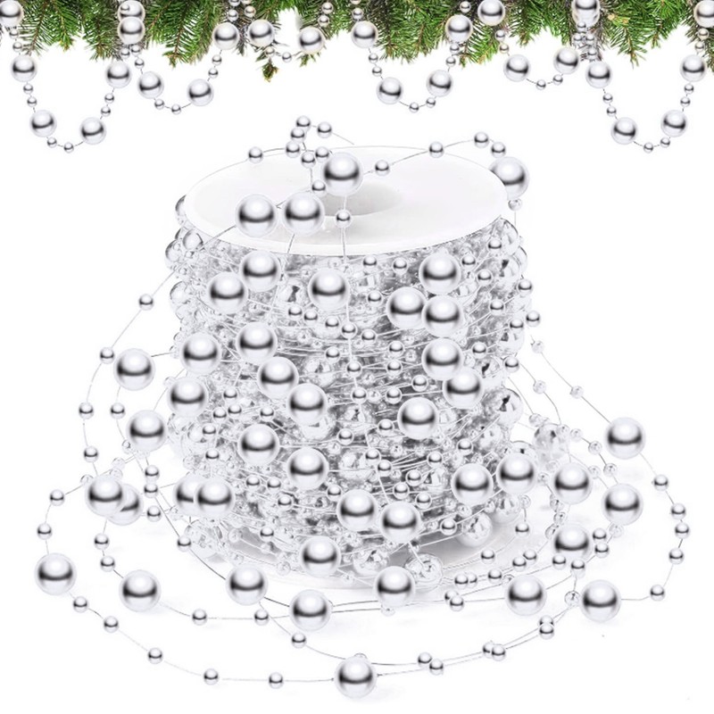 1 Roll Pearl Beads Chain Artificial Pearl Strand Trim String