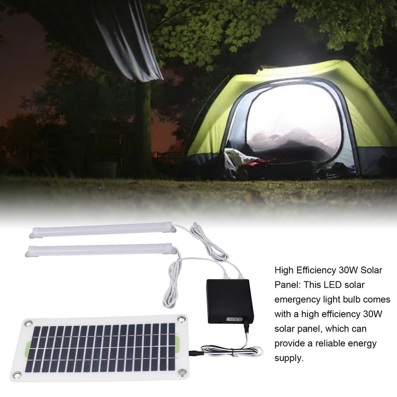 Solar Light Tube 30W 12V5V Dual USB LED Solar Panel