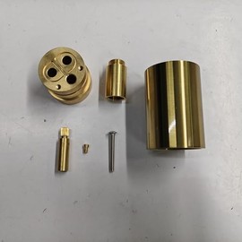 KES 1-inch Shower Body Extension, Including Extension of Handwheel and Valve Element for Three Function Brushed Brass, LB6305-YC-BZ