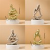 LINZHEN Style-A Black, Creative Abstract Thinker Bookend for Home Aesthetic,