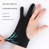 Double layer anti misoperation thick spandex two finger gloves, flat
