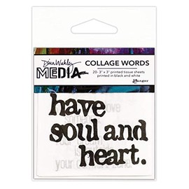 Dina Wakley Media MDA63834 Collage Paper, Black and White, Small