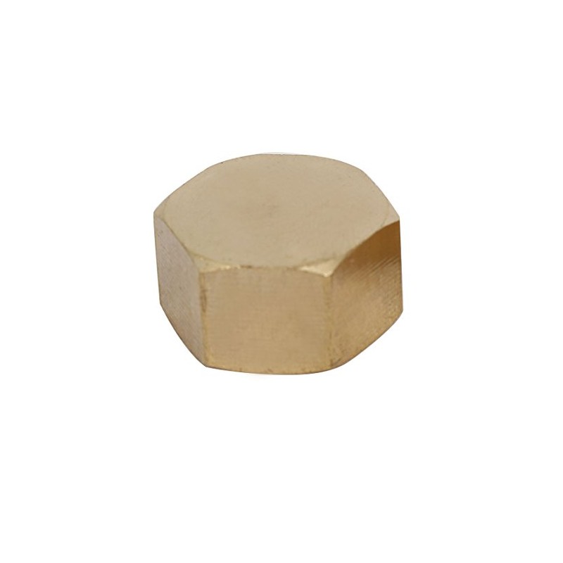 uxcell 3/8BSP Female Thread Brass Hex Head Pipe Cap Cover