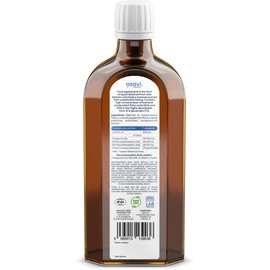 OSAVI Osavi Norwegian Cod Liver Oil 1000 mg Omega 3 C 250 ml | Lemon-Mint Flavor | DHA & EPA for Heart, Brain & Vision Health | Supports Immune Function | Sourced from Wild Atlantic Cod