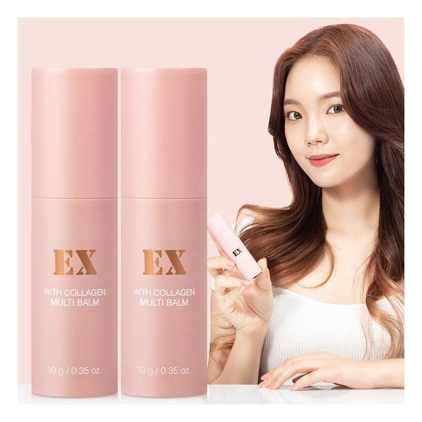 C2Y EX Jeju Flower Collagen Elasticity Multi Balm x 2 Wrinkle, elasticity care, highlighter, stick