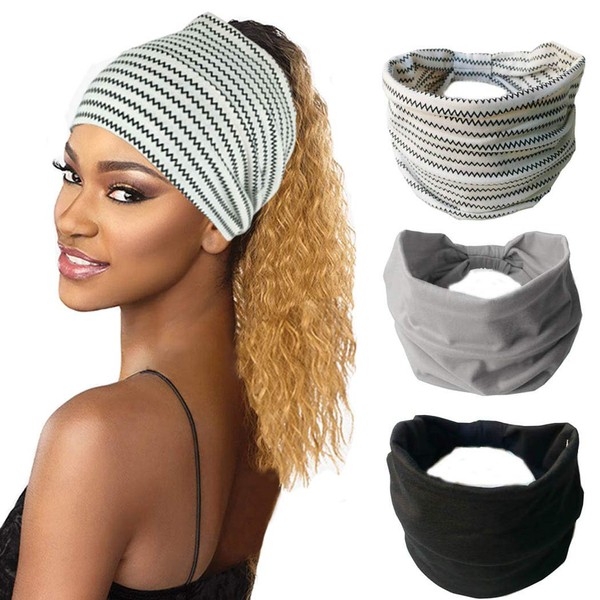 Diadema bohemia para mujer, banda ancha para el pelo con