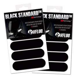 VFLUO - Kit 4 Retro Reflective Stripes Stickers for Mortorcyle Helmet - Stickers Approved to FR Dimension - High Visibility, 3M™ Technology - Discreet and Design - Maximum Grip - Set of 2