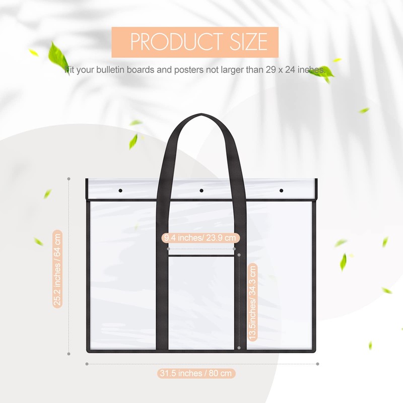10 Pack Large PVC Poster Storage Bags Bulletin Board Storage