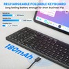 Folding Bluetooth Keyboard, Sync Up to 3 Devices with Numeric