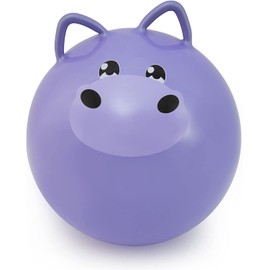 B4E Kids Space Hopper | Inflatable Space Hopper For Children Aged 3 Years and Above | 40cm x 40cm Animal Space Hopper For Kids | Jump and Bounce Space Hopper with Assorted Designs (Hippo)