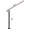 Zwinz Adjustable Handrail 1-3 Step, Wall&Floor Mounted Wrought Iron Handrails,