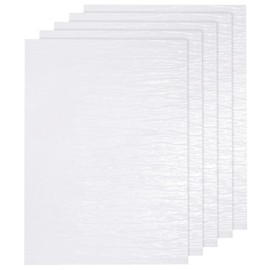 QUARKZMAN DIY Wave Effect Foil 10.6 x 7.9 Inch Flowing Water Structure Stickers for Lake Scene Dollhouse Decoration, Pack of 5, Transparent