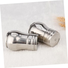 FELTECHELECTR 2 Pack Stainless Steel Seasoning Bottles Salt Pepper Jar Rotating Lid Container Dishwasher Safety