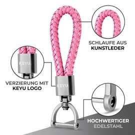 KEYU Key ring in maritime look, key ring rope for car key, black, carabiner key fob, gift, Lavender / purple, Einheitsgröße