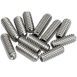 MonsterBolts - #4-40 x 1/4" Guitar Saddle Bridge Height Adjustment Screws for US/Inch, Stainless Steel, 12 Pack