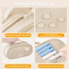 Large Capacity Pencil Case,Retractable Pen Pouch Stationery Organizer,Big Capacity Drawable