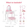 OOOK Kids Vanity Set,Table & Chair Vanity Set with Mirror（Includes