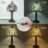 Ppbmocw Small Tiffany Style Lamp,8X14 Inches Tiffany Style Table Lamp,Mini