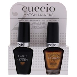Cuccio Matchmaker - Colour Nail Lacquer & Veneer Gel Polish - Never Can Say Mumbai - For Manicures & Pedicures, Full Coverage - Long Lasting, High Shine - Cruelty, Formaldehyde & Toluene Free - 2 pc