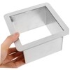 OFFSCH Stainless Steel Drop in Trash Chute Square Countertop Waste