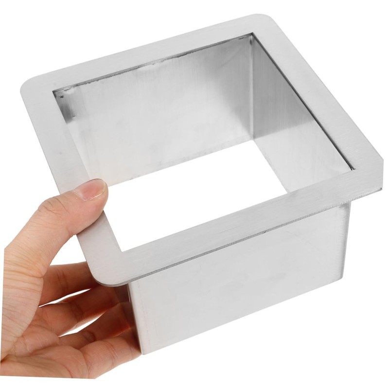 OFFSCH Stainless Steel Drop in Trash Chute Square Countertop Waste