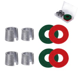 4pcs Car Battery Post Terminal Shims with Washers, Terminal Shim Cap Pure Anode Cathode Sleeves Positive & Negative Posts Connection Part Accessories for Vehicles SUV Truck RV Boat