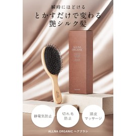 Orna Organic Hair Brush Pig Hair Women's Shiny Silk Hair Smooth