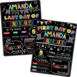 GP Life 15.7 Ã 11.8 First Day of School Board First and Last Day of School Chalkboard Photo Prop Back to School Sign for Kids