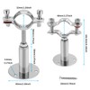 Kyuionty 2 Pcs Wall Mount Ceiling Mount Pipe Support, Stainless