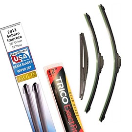 Beam Blade Wipers Replacement Set for 2012 Subaru Impreza Base w/Rear - WiperBladesUSA Gold Beam Wiper Blades Wipers Set