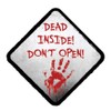 EROSPA® Sticker Car Motorcycle Dead Inside! Dont Open Car Sticker
