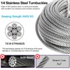 Fologtoo 1/4" Shade Sail Hardware Kit with 50ft 304 Stainless