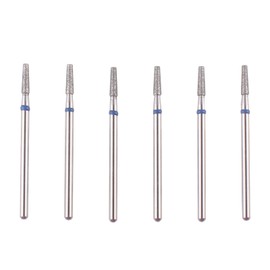 6pcs Diamond Nail Drill Bit Set Electric Nail Drill Bit Manicure Drill Pedicure Nail File Small Taper M