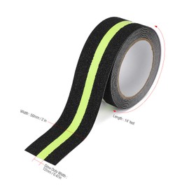 Hyber&Cara Non-Slip Tape / Non-Slip Strips - Glow in the Dark for Stairs, Ladders and Slippery Floors Indoor and Outdoor 50 mm x 5 m