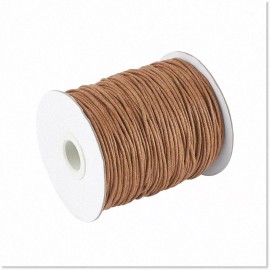 ArtisanPapa Durable SaddleBrown Waxed Cotton Cord - 100 Yards, 1.5mm - Ideal for Macrame Bra