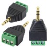 GELRHONR 3.5mm 3 Pole Screw Terminal Converter, (1/8") TRS Stereo