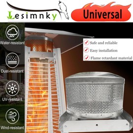 Patio Heater Burner Emitter Screen & Base 4-Sided Pyramid Patio Heater Replacement Parts 304 Stainless Steel, Burning Net Heating Parts Applied to Most Square Glass Heater (Burner Screen & Base)