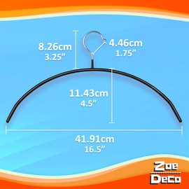 Zoe Deco - Non-Slip No Shoulder Bumps Clothes Hangers with Grippy Coating - Sleek and Slim Rounded Hangers - Space-Saving Hanger Solution - (20 Pack, Steel Iron, Black)