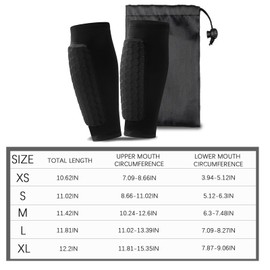 MUNSKT Shin Guards,Shin Pad Sleeves,Shindefender Compression Sleeve with Honeycomb Pads,Breathable,Lightweight,Washable,for Teenagers and Aldult (L)